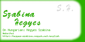 szabina hegyes business card